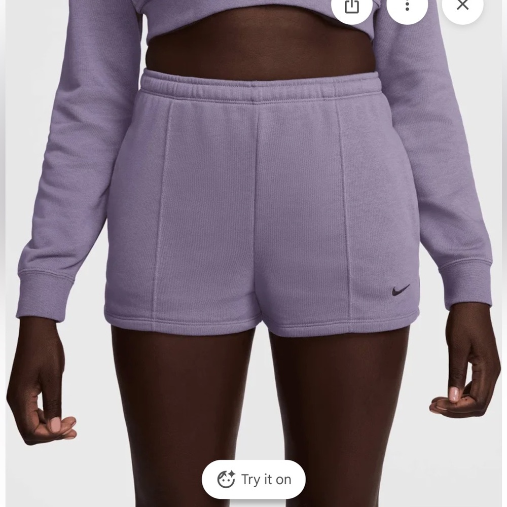 Nike Chill French Terry Shorts in Purple
